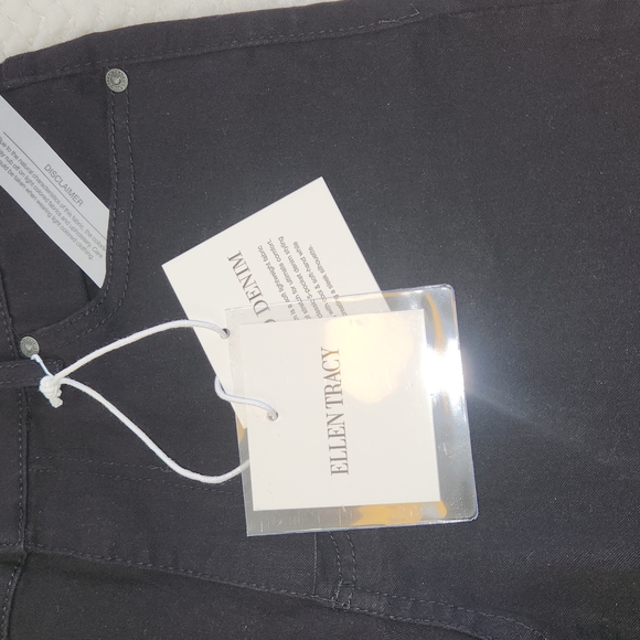 ELLEN TRACY WOMENS JEANS FLUID BLACK DENIM SIZE 10 NEW WITH TAGS - Picture 5 of 13